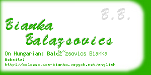 bianka balazsovics business card